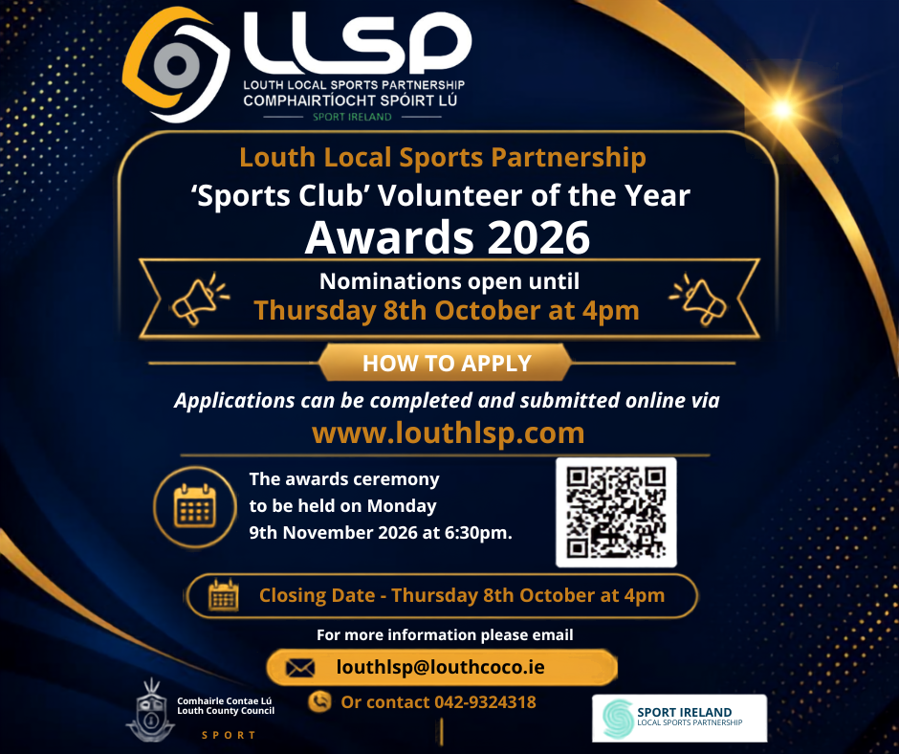 Sport Club Volunteer of the Year Awards 2026 promotional poster