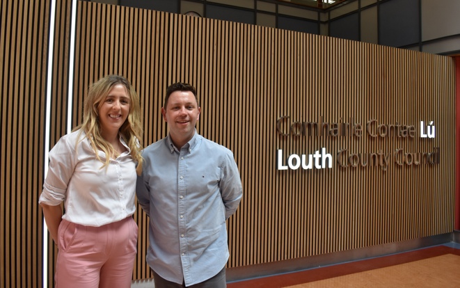 Alison Caldwell and Cormac McGee, Louth County Council's dedicated Sláintecare Healthy Communities Development Officers for Drogheda and Dundalk.