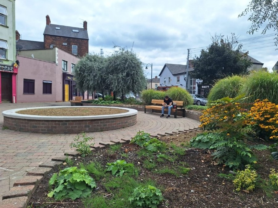 Improvements at The Demesne, Dundalk, including new seating, footpath upgrades, landscaping works and a solar-powered litter bin, were delivered through the Community Recognition Fund by Louth County Council in collaboration with Dundalk Tidy Towns.