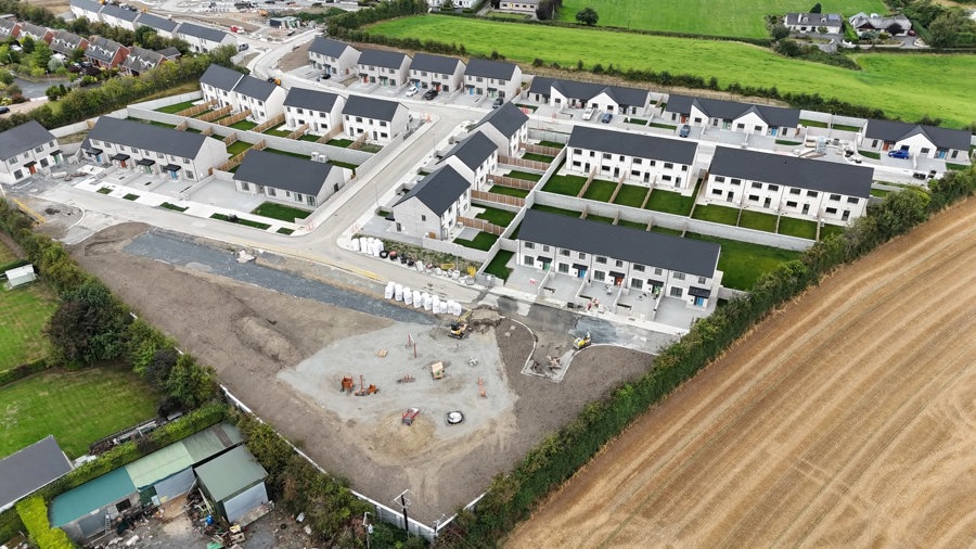 Drone photography of the new social housing development